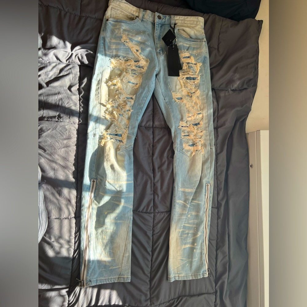 Stacked flare jeans
